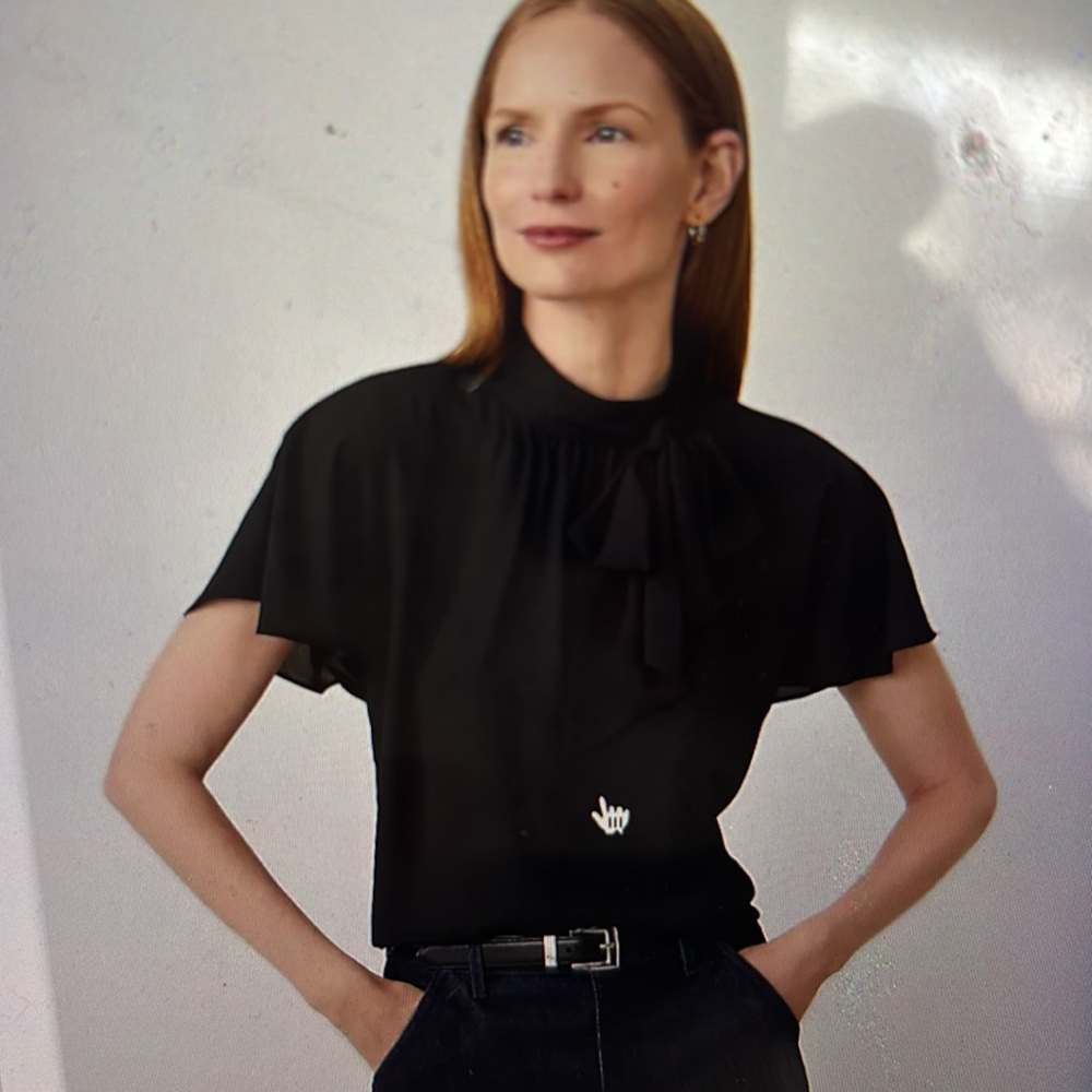Ann Taylor Tie Neck Top NWT